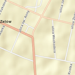 Zelów Street Map