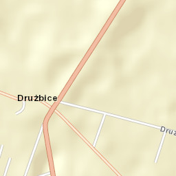 Drużbice Street Map