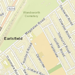 Earlsfield Street Map