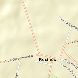 Rusinów Street Map