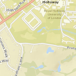 Egham Hill, Royal Holloway University, Founder's Building, En Street Map