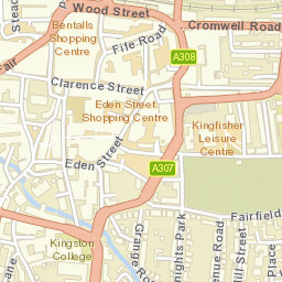 Kingston upon Thames Street Map
