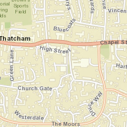 Thatcham Street Map