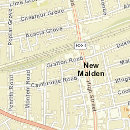 New Malden Street Map