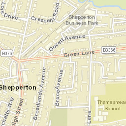 Shepperton Street Map