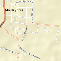 Międzybórz Street Map