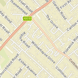 Walton-on-Thames Street Map