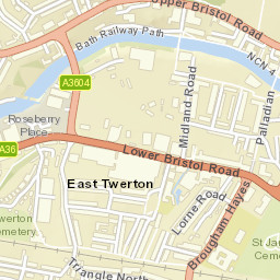 Lower Bristol Rd, Bath, Bath and North East Somerset BA2, UK Street Map