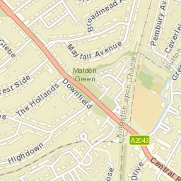 Worcester Park Street Map