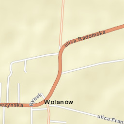 Wolanów Street Map