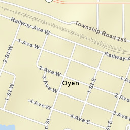 102-106 4A Avenue, Oyen, AB T0J 2J0 Street Map