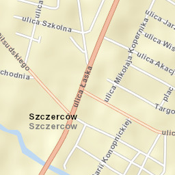 Szczerców Street Map