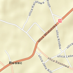 Rusiec Street Map
