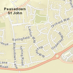 Peasedown Saint John Street Map
