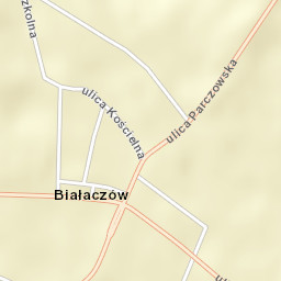 Białaczów Street Map