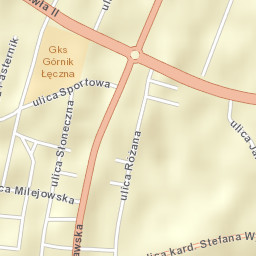 Łęczna Street Map