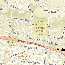 Aldershot Street Map
