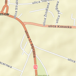 Żarnów Street Map