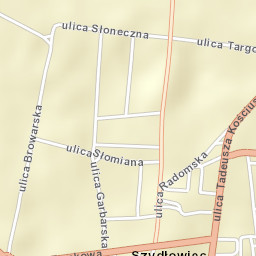 Szydłowiec Street Map