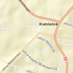 Kamieńsk Street Map