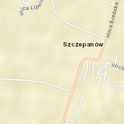 Szczepanów Street Map