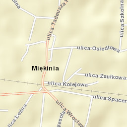 Miękinia Street Map