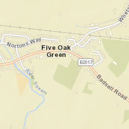 Five Oak Green Street Map