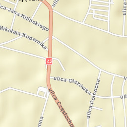 Pajęczno Street Map