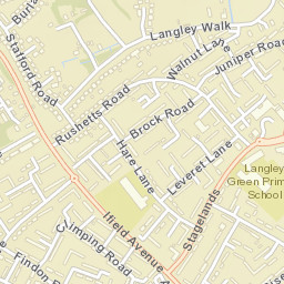 Langley Green Street Map