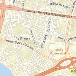 Rejon placu Grunwaldzkiego Street Map