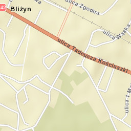 Bliżyn Street Map