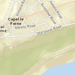 Capel le Ferne Street Map