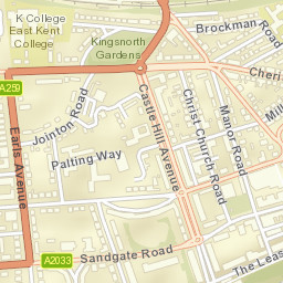 Folkestone Street Map