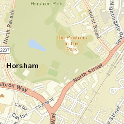 Horsham Street Map