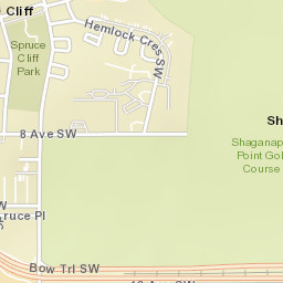 Spruce Drive Southwest, Calgary, AB T3C Street Map