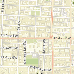 1403-1419 8 Street Southwest, Calgary Street Map