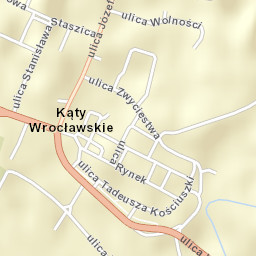 Kąty Wrocławskie Street Map