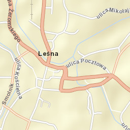 Leśna Street Map