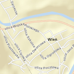 Wleń Street Map