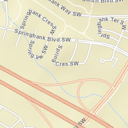 Springbank Boulevard Southwest, Calgary Street Map