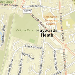 Haywards Heath Street Map