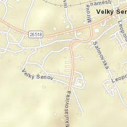 Velký Šenov Street Map