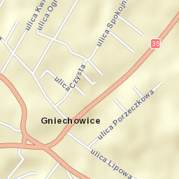 Gniechowice Street Map