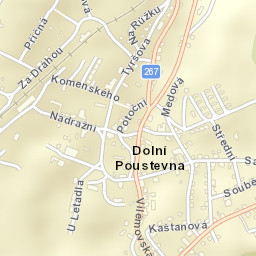 Dolní Poustevna Street Map