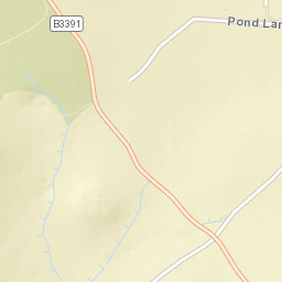 B3391, Devon, UK Street Map