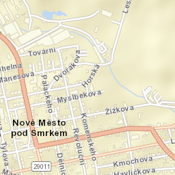 Nové Město pod Smrkem Street Map