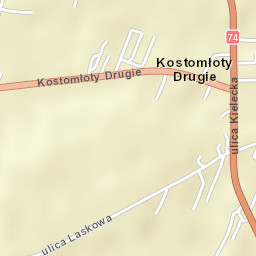 Kostomłoty Drugie Street Map