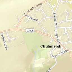 Chulmleigh Street Map