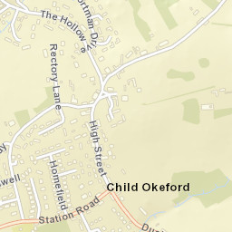 Child Okeford Street Map