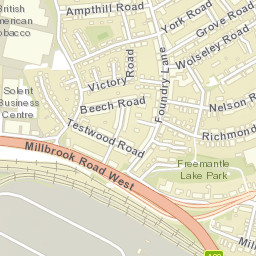 257 Millbrook Road West, Southampton Street Map